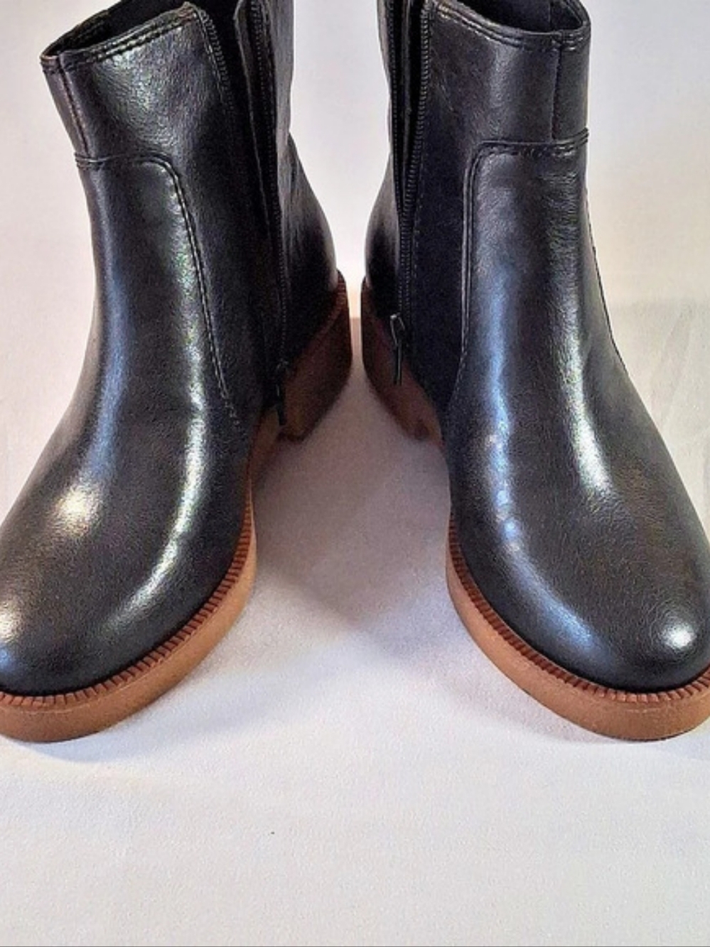 Lucky Brand Kelsey Leather Ankle Boots Black US 8.5 Like New